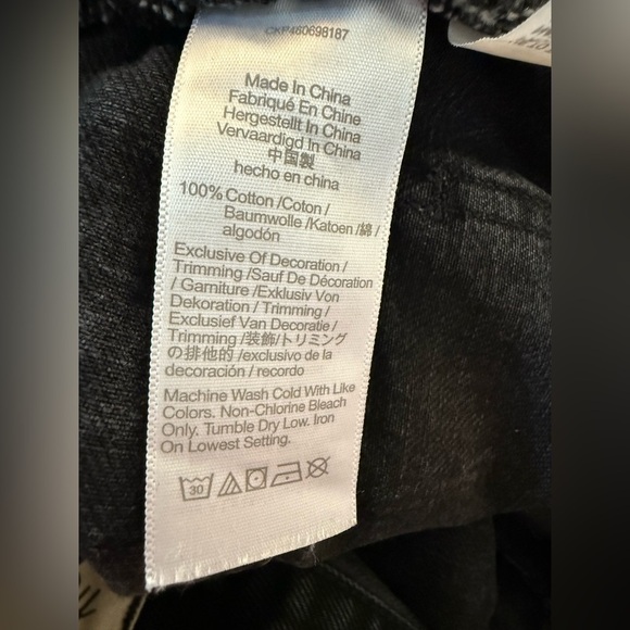 Madewell The Mom Jean Short Short Black/Gray Wash Size 26 - Picture 6 of 11